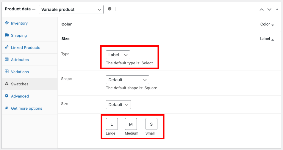 How to configure label swatches - wcboost variation swatches configure custom labels