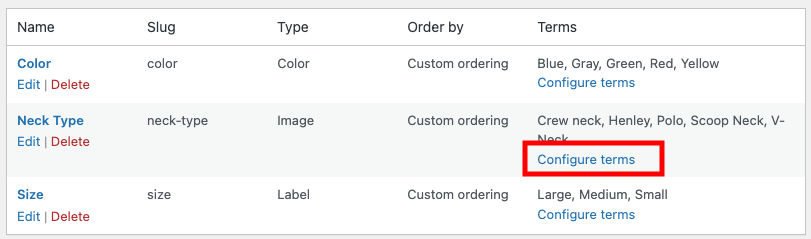 How to configure image swatches - wcboost variation swatches configure image terms