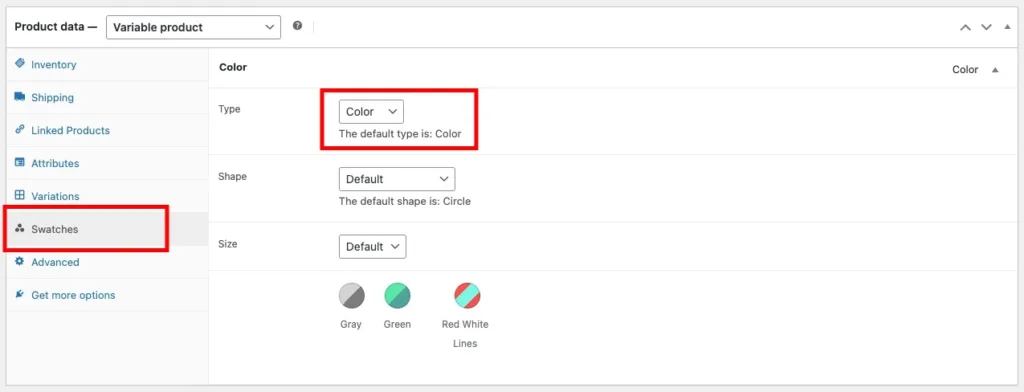 How to Add Multi-Color Swatches to Your WooCommerce Store (Complete Guide 2025) - editing multi color swatches per product