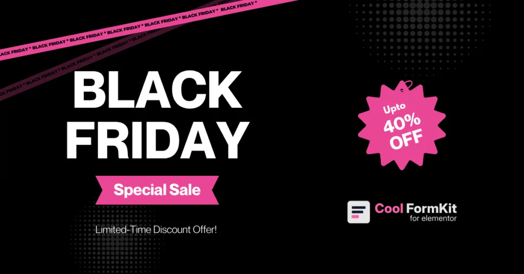 Best WordPress Black Friday Cyber Monday Deals 2025 - BFCM sale CoolFormKit image banner