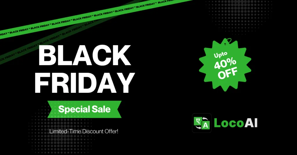 Best WordPress Black Friday Cyber Monday Deals 2025 - BFCM sale LocoAI image banner