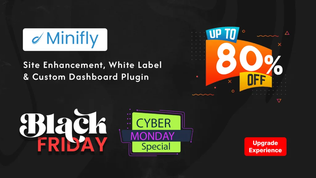 Best WordPress Black Friday Cyber Monday Deals 2025 - Minifly Black Friday Banner