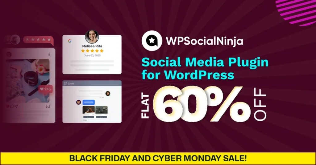 Best WordPress Black Friday Cyber Monday Deals 2025 - WP Social Ninja BFCM2025