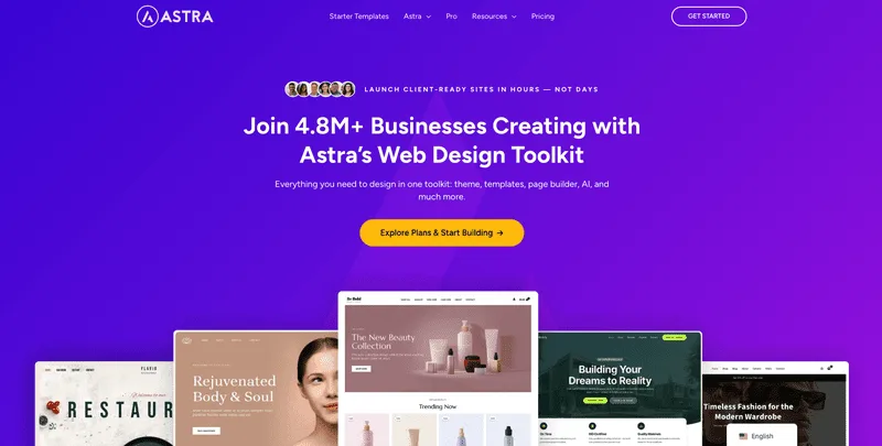 Best WordPress Black Friday Cyber Monday Deals 2025 - astra wp homepage