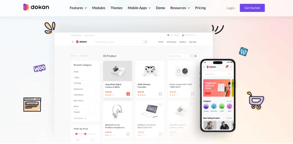 Best WordPress Black Friday Cyber Monday Deals 2025 - dokan homepage